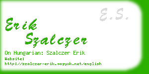 erik szalczer business card